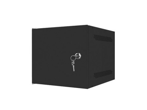 SZAFA INSTALACYJNA RACK WISZĄCA 10" 6U 280X310 CZARNA DRZWI METALOWE LANBERG (FLAT PACK)