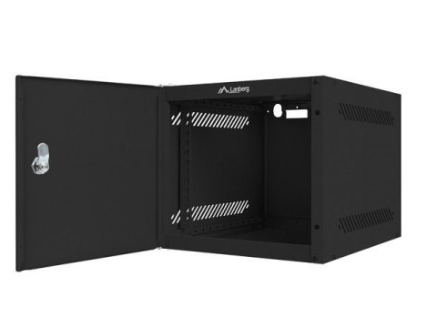 SZAFA INSTALACYJNA RACK WISZĄCA 10" 6U 280X310 CZARNA DRZWI METALOWE LANBERG (FLAT PACK)