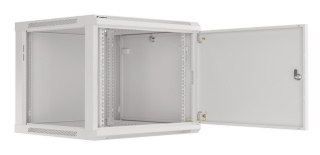 SZAFA INSTALACYJNA RACK WISZĄCA 19" 9U 600X600 SZARA DRZWI METALOWE LANBERG (FLAT PACK)