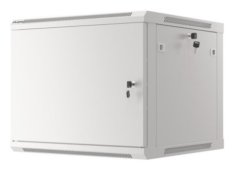 SZAFA INSTALACYJNA RACK WISZĄCA 19" 9U 600X600 SZARA DRZWI METALOWE LANBERG (FLAT PACK)