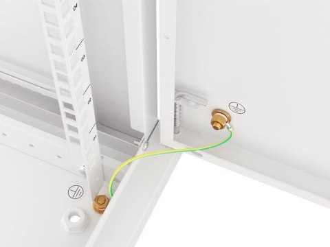 SZAFA INSTALACYJNA RACK WISZĄCA 19" 9U 600X600 SZARA DRZWI METALOWE LANBERG (FLAT PACK)