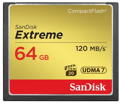 Karta pamięci Compactflash SanDisk Extreme 64GB 120/85 MB/s
