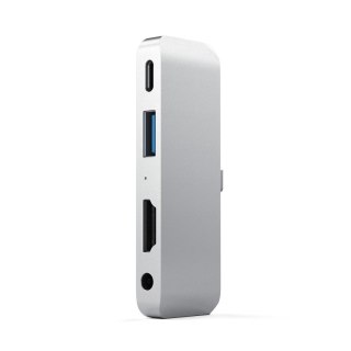 Satechi Aluminum USB-C Mobile Hub 4w1 für Apple iPad Pro Silber
