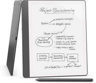 Ebook New Kindle Scribe - 2024 release 10.2" glare-free 16GB Wi-Fi (Without Lockscreen Ads) with Premium Pen Tungsten