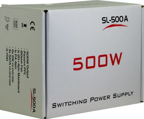 Inter-Tech SL-500A moduł zasilaczy 500 W 20+4 pin ATX ATX Szary