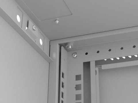 Szafa instalacyjna rack wisząca 19" 9U 540x350 szara drzwi przeszklone LANBERG (FLAT PACK)