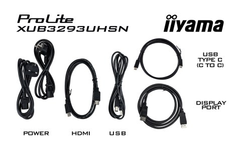 Iiyama ProLite XUB3293UHSN-B5 monitor komputerowy 80 cm (31.5") 3840 x 2160 px 4K Ultra HD LCD Czarny