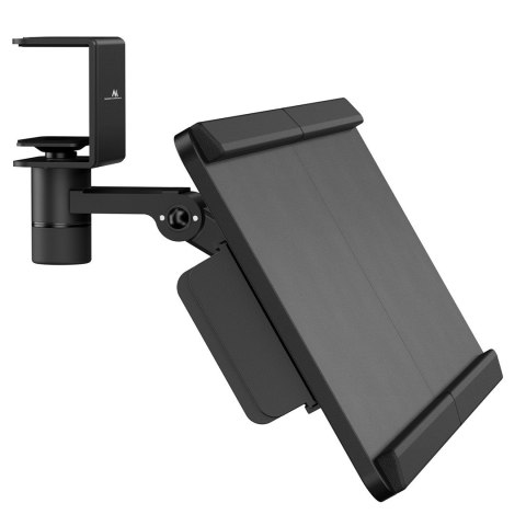 Podbiurkowy uchwyt na klawiaturę Maclean, max. obciążenie 5kg, reg. w poziomie i pionie, czarny, MC-108 B