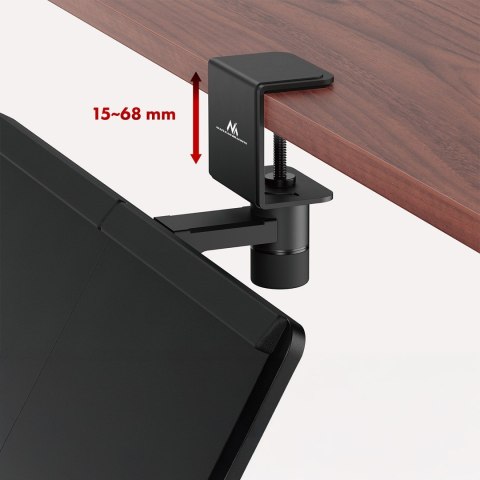 Podbiurkowy uchwyt na klawiaturę Maclean, max. obciążenie 5kg, reg. w poziomie i pionie, czarny, MC-108 B