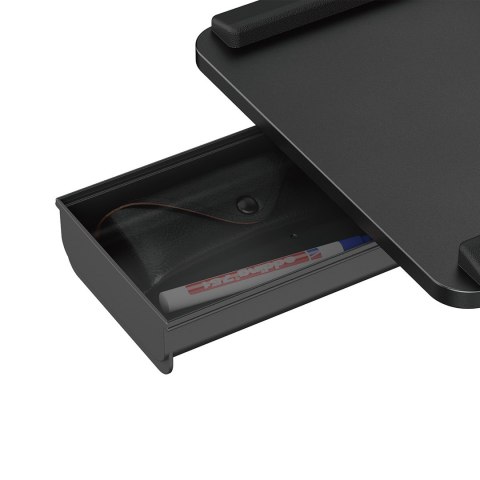 Podbiurkowy uchwyt na klawiaturę Maclean, max. obciążenie 5kg, reg. w poziomie i pionie, czarny, MC-108 B