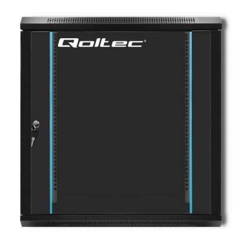 Qoltec Szafa RACK 19" | 12U | 600 x 635 x 450 | Czarna | Wisząca