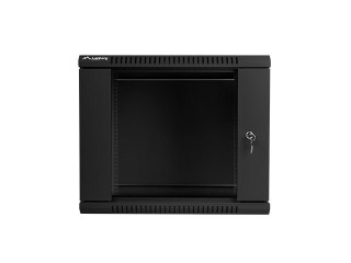 Lanberg szafa instalacyjna wisząca 19'' 9U 600x600mm czarna (drzwi szklane)