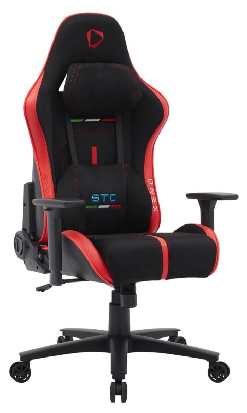 Onex AirSuede | Jednostajny | Fotele gamingowe | STC Alcantara L Series | Czarny/Czerwony