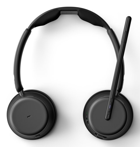 Zestaw słuchawkowy Bluetooth ANC z ładowarką EPOS IMPACT 1061T, z hybrydową aktywną redukcją szumów (ANC), kompatybilny z MS Tea