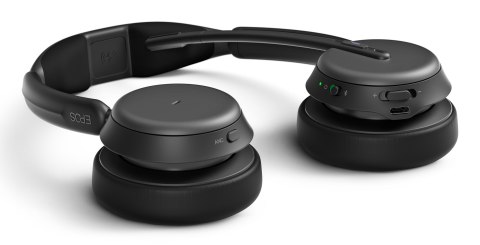 Zestaw słuchawkowy Bluetooth ANC z ładowarką EPOS IMPACT 1061T, z hybrydową aktywną redukcją szumów (ANC), kompatybilny z MS Tea