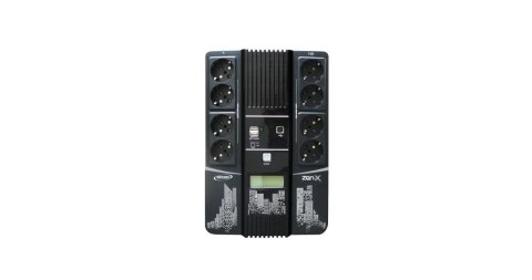 INFOSEC ZASILACZ AWARYJNY UPS ZEN-X 1000, 1000VA, 600W, 8X FR/SCHUKO