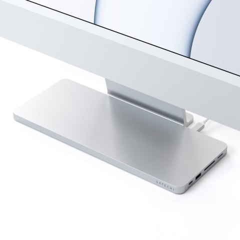 Satechi ST-UCISDS Stacja dokująca do laptopa i replikator portów Przewodowa USB 3.2 Gen 2 (3.1 Gen 2) Type-C Srebrny