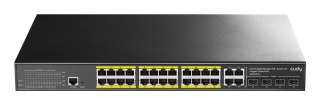 Cudy GS2028PS4 Zarządzany L2 Gigabit Ethernet (10/100/1000) Obsługa PoE 1U Czarny