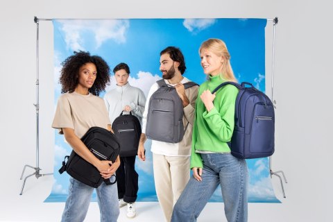 RIVACASE PLECAK NA LAPTOP 17,3" ALPENDORF ECO, SZARY, MATERIAŁ WODOODPORNY, EKO RPET, KIESZENIE NA SMARTFON, DOKUM., AKCES.