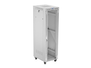 LANBERG SZAFA STOJĄCA RACK 19" 42U 600X800 SZARA DRZWI SZKLANE LCD V2 (FLAT PACK)