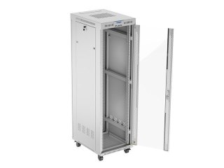 LANBERG SZAFA STOJĄCA RACK 19" 42U 600X800 SZARA DRZWI SZKLANE LCD V2 (FLAT PACK)