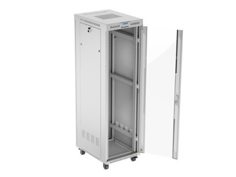 LANBERG SZAFA STOJĄCA RACK 19" 42U 600X800 SZARA DRZWI SZKLANE LCD V2 (FLAT PACK)