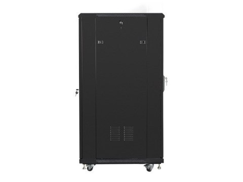 Szafa rack Lanberg FF01-6827-12B (27U; 19''; 1390mm / 600mm / 800 mm; stojąca; Pełne, Szklane; 800 kg; kolor czarny)