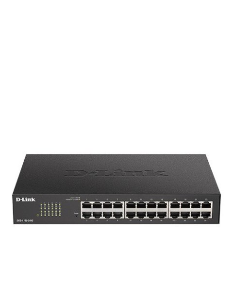 D-Link DGS-1100-24V2 łącza sieciowe Zarządzany L2 Gigabit Ethernet (10/100/1000) 1U Czarny