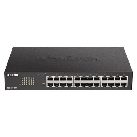 D-Link DGS-1100-24V2 łącza sieciowe Zarządzany L2 Gigabit Ethernet (10/100/1000) 1U Czarny