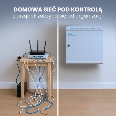 EXTRALINK SZAFA RACK WISZĄCA 6U 600X600 SZARA