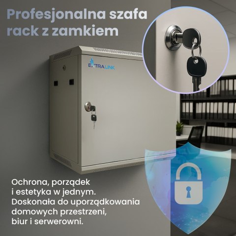 EXTRALINK SZAFA RACK WISZĄCA 6U 600X600 SZARA