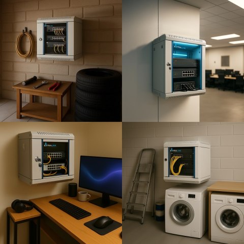Extralink 6U 10" Szara | Szafa rack | montowana na ścianie