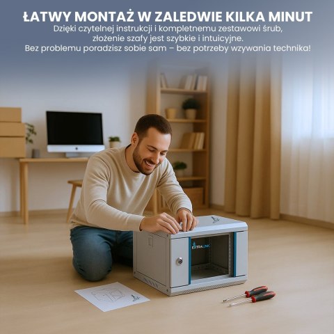 Extralink EX.14466 stojak 4U Szafa wisząca Szary