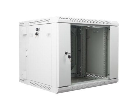 SZAFA INSTALACYJNA RACK WISZĄCA DWUSEKCYJNA 19" 9U 600X600 SZARA LANBERG (FLAT PACK)