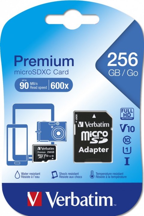Verbatim pamięć flash 256 GB SDXC Klasa 10 UHS-1