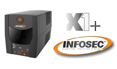 INFOSEC ZASILACZ AWARYJNY UPS X1+ 1000, 1000VA, 500W, 2X FR/SCHUKO