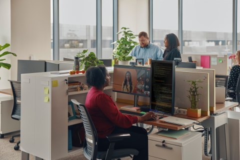 POLY Jednouszny zestaw słuchawkowy Blackwire 3310 USB-C + przejściówka USB-C/A