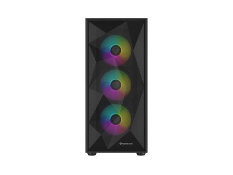 NATEC OBUDOWA GAMINGOWA GENESIS DIAXID 605 ARGB MIDI TOWER USB-C Z OKNEM CZARNA