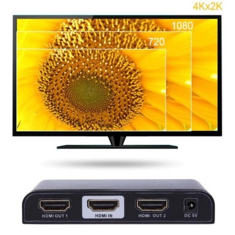 Techly IDATA HDMI2-4K2 rozgałęziacz telewizyjny HDMI 2x HDMI