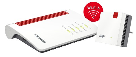 FRITZ! Mesh Set 7530 AX + 1200 AX Dual-band (2.4 GHz/5 GHz) Wi-Fi 6 (802.11ax) Czerwony, Biały 4 3G Wewnętrzny