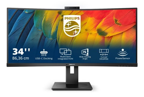 Philips 5000 series 34B1U5600CH/00 LED display 86,4 cm (34") 3440 x 1440 px Wide Quad HD LCD Czarny