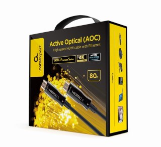 Gembird CCBP-HDMI-AOC-80M-02 kabel HDMI HDMI Typu A (Standard) Czarny