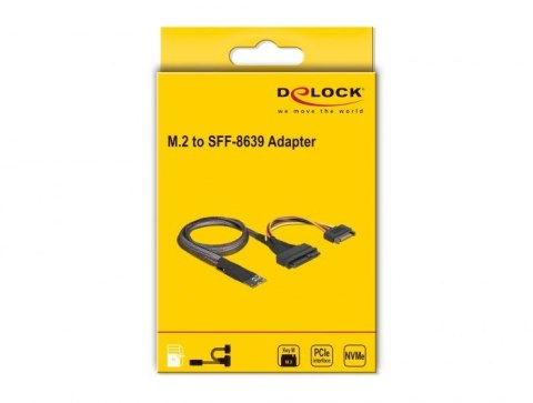 Adapter NVMe Delock M.2 Key M zu U.2 SFF-8639 NVMe Adapter 50cm