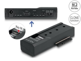 Delock - Kontroler pamięci - Funkcja klonowania - 2.5", 3.5", M.2 (6.4 cm, 8.9 cm) - Karta M.2 (PCIe NVMe i SATA) / SATA SSD - U