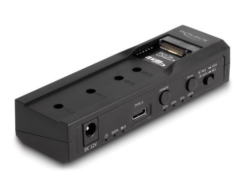 Delock - Kontroler pamięci - Funkcja klonowania - 2.5", 3.5", M.2 (6.4 cm, 8.9 cm) - Karta M.2 (PCIe NVMe i SATA) / SATA SSD - U