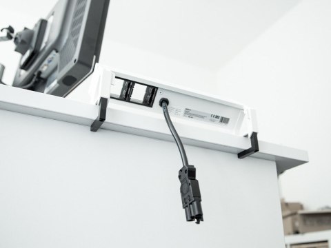 Bachmann DESK 2 Gniazdo stołowe 3-drożne, kolor: Inox