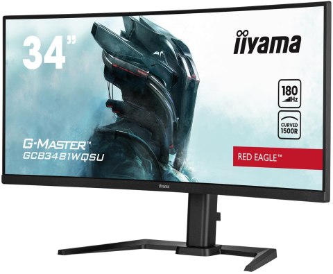 Iiyama G-MASTER GCB3481WQSU-B1 monitor komputerowy 86,4 cm (34") 3440 x 1440 px UltraWide Quad HD LCD Czarny