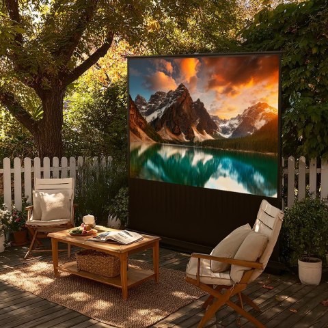 MACLEAN PRZENOŚNY EKRAN PROJEKCYJNY, KOMPAKTOWY, PODŁOGOWY, 100", 16:9 MC-964