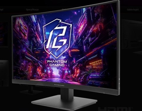 Asrock PG27QRT1B monitor komputerowy 68,6 cm (27") 2560 x 1440 px QHD Czarny