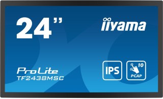 Iiyama 23,8-calowy, 10-punktowy monitor dotykowy PCAP Open Frame z technologią panelu IPS, szklaną konstrukcją od krawędzi do kr